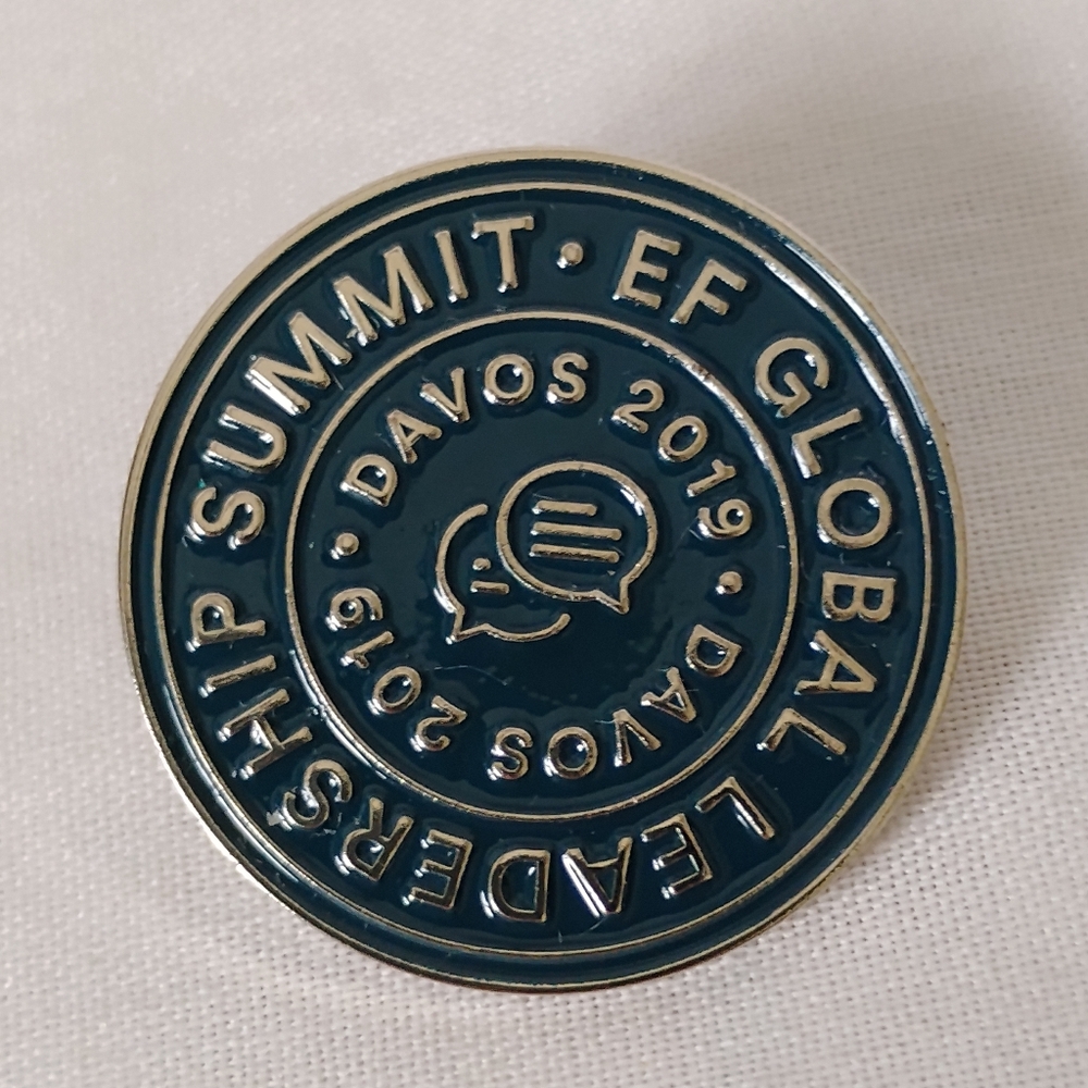 EF Global Leadership Summit Davos 2019 Event Enamel Lapel Pin Hat / Bag Charm